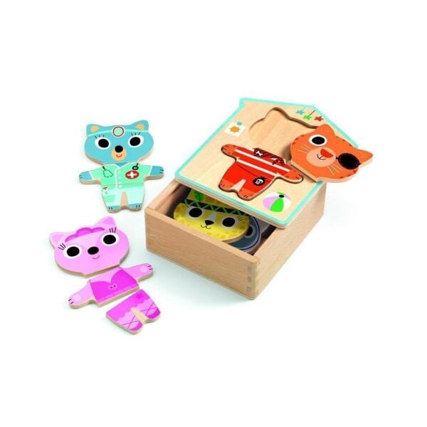 Djeco Ahşap Puzzle / Dressup Mix