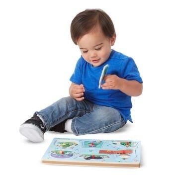 Melissa & Doug Ahşap Sesli Yapboz-İngilizce çş
