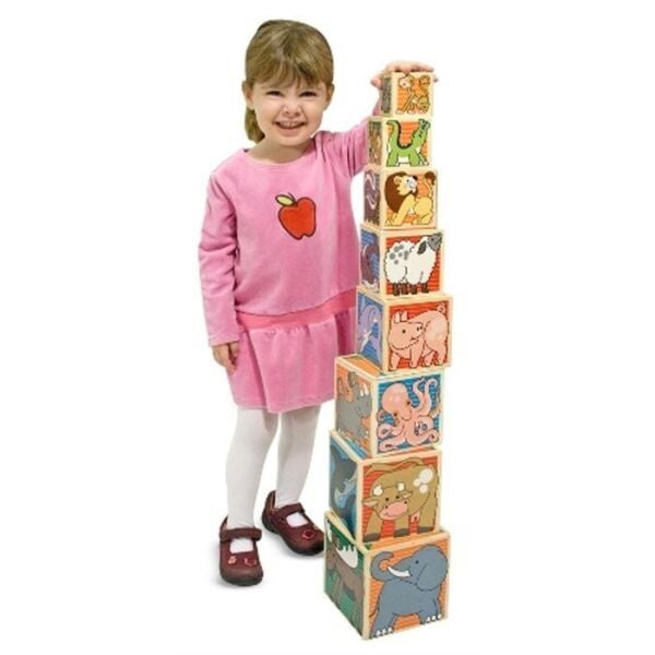 Melissa&Doug Ahşap Diz Oyna Kule - Hayvanlar