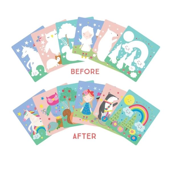 Floss Rock Water Magic Boyama Kitabı-Rainbow Fairy