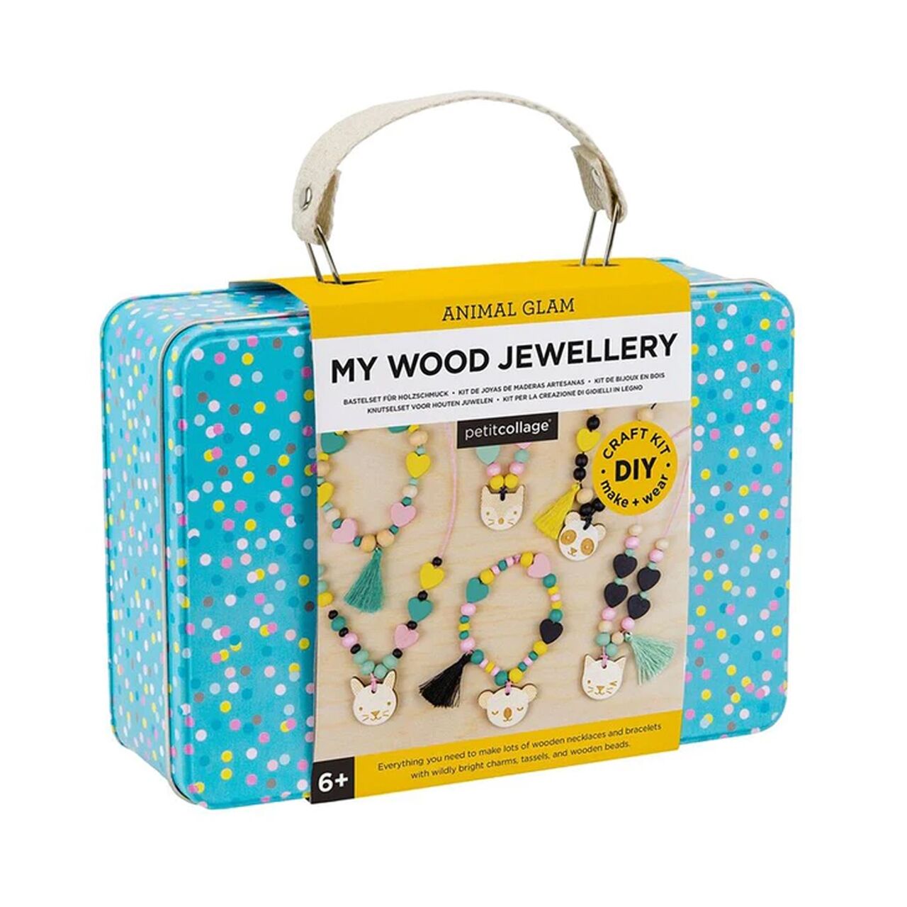 Çantalı Ahşap Takı Seti -Animal Glam MyWood Jewelr