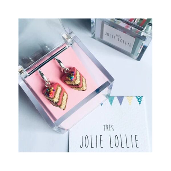 Pasta Dilimi Gümüş Küpe