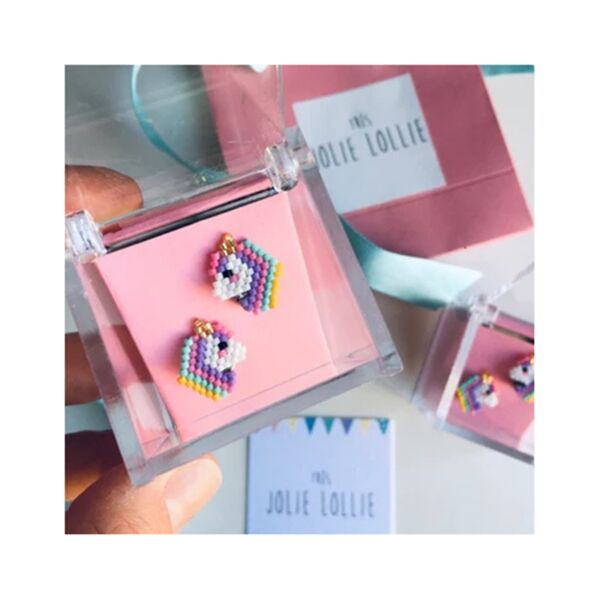 Miyuki Unicorn Klips Küpe