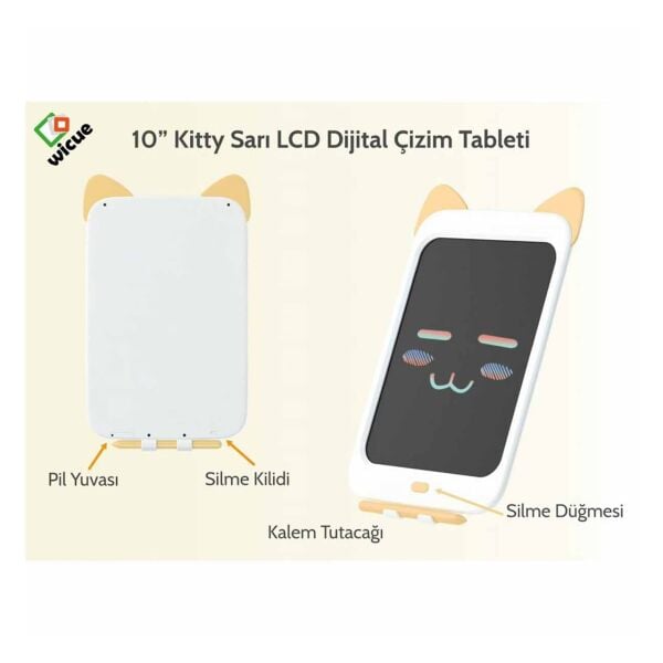 Xiaomi Wicue - 10” Sarı Kedi LCD Dijital Tablet