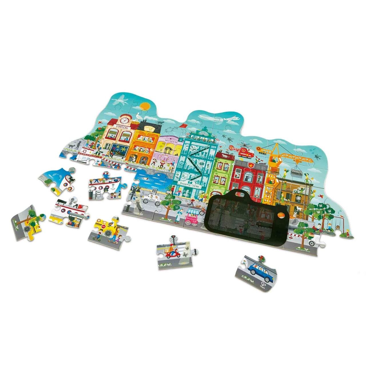 Hape Puzzle Hareketli Şehir Turu