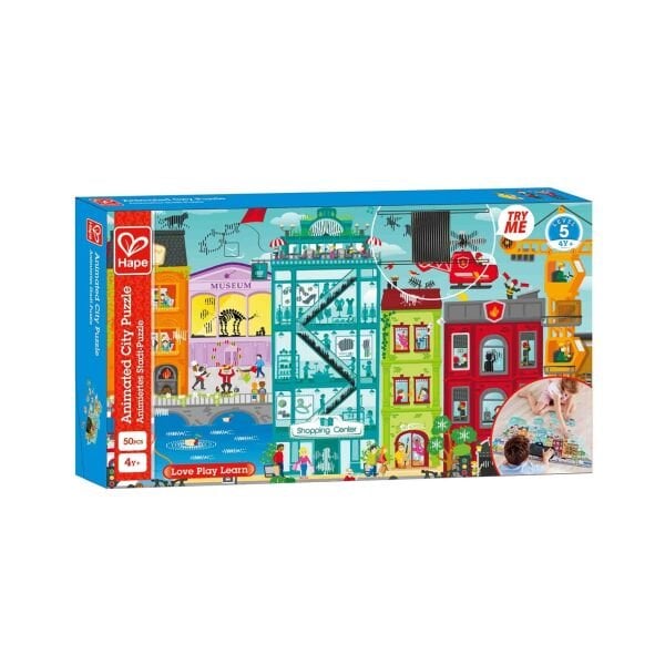 Hape Puzzle Hareketli Şehir Turu