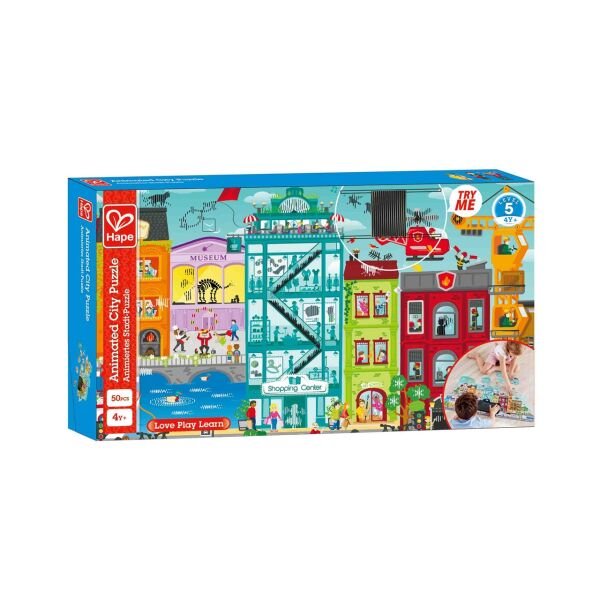 Hape Puzzle Hareketli Şehir Turu