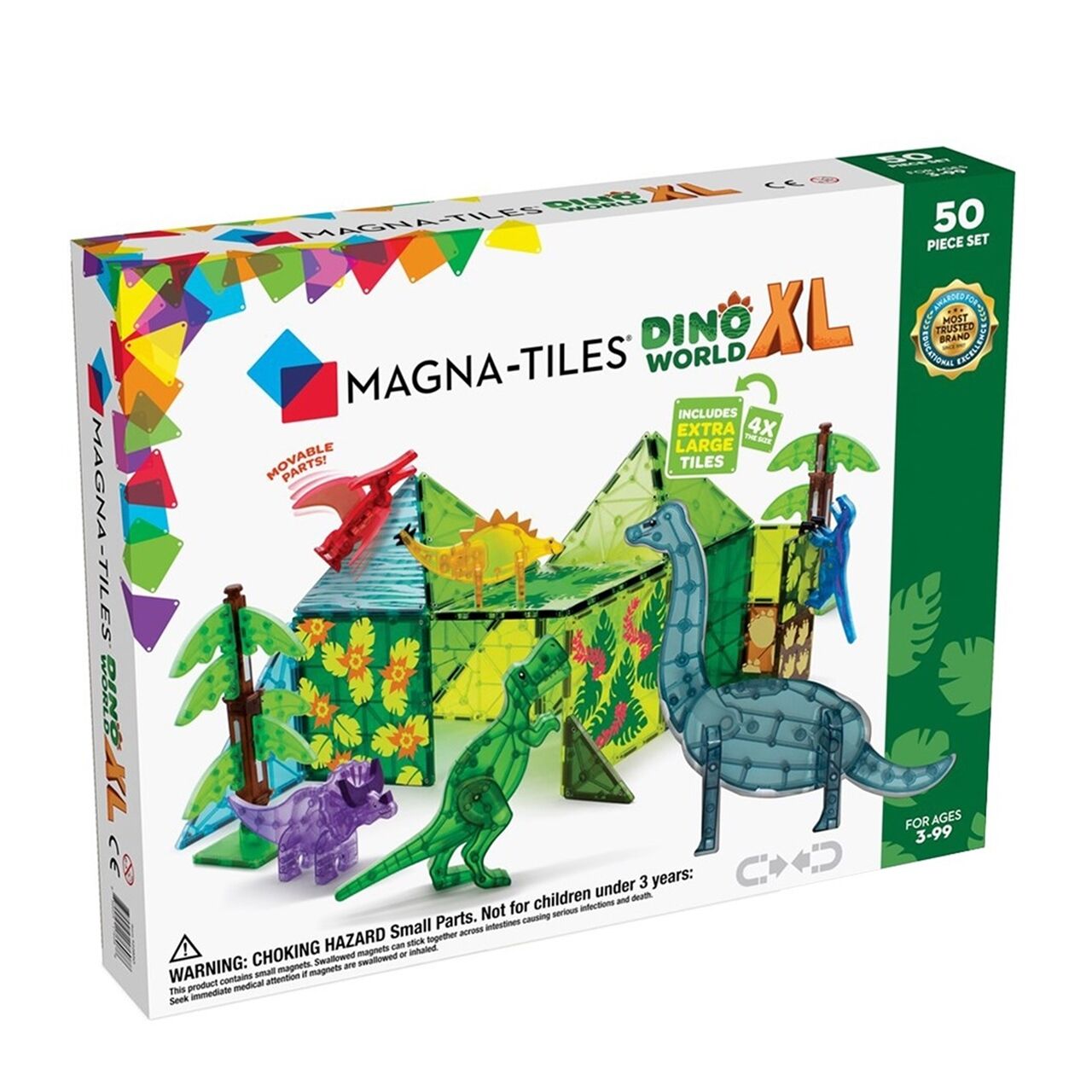 Magna Tiles Dinozor Dünyası 50 Parça XL