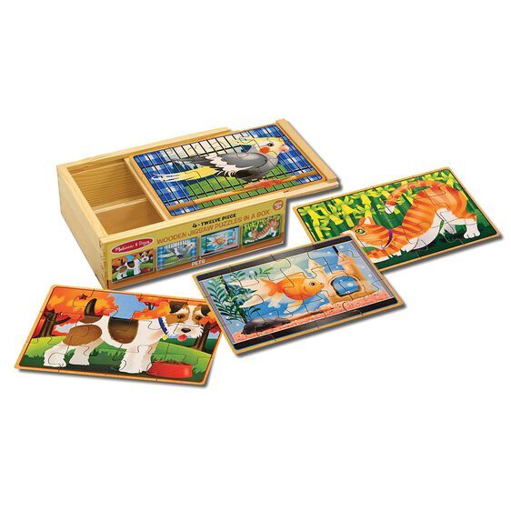 Ahşap 12x4 Yapboz Seti - Evcil Hayvanlar
