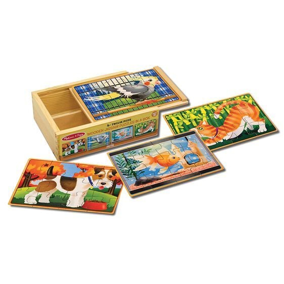 Ahşap 12x4 Yapboz Seti - Evcil Hayvanlar