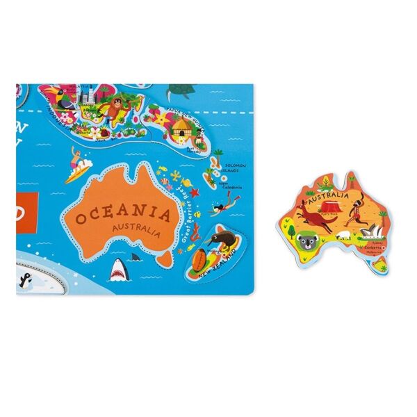 Janod Mıknatıslı Oyun Dünya Haritası