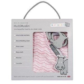 Cheeky Chompers Multimuslin Rosy Days