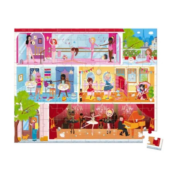 Janod 100 Parça Çanta Puzzle - Dans Akademi