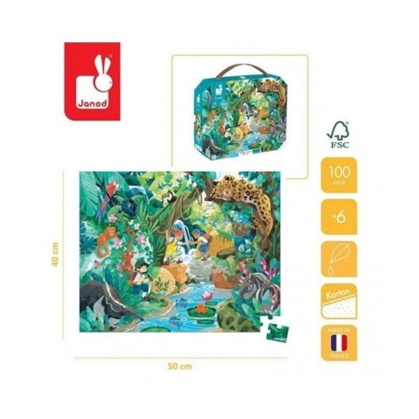 Janod 100 Parça Puzzle - Inka Macerası