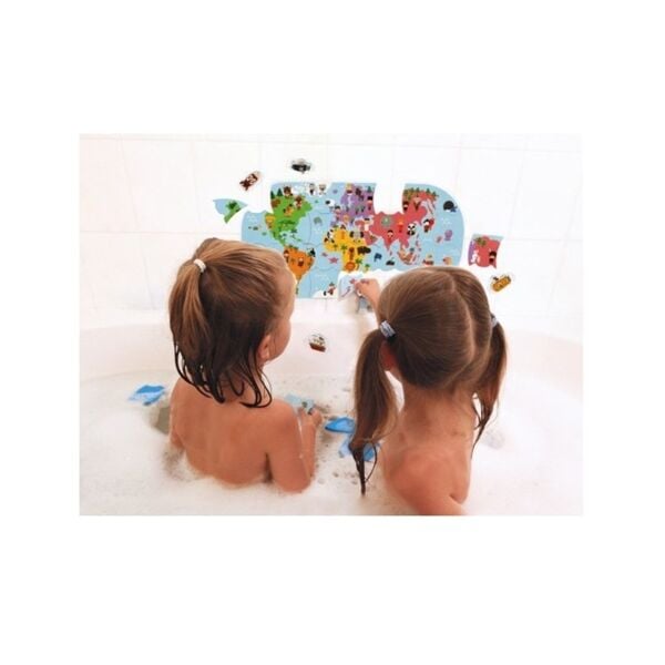 Janod Suya Dayanıklı 28 Parça Puzzle - Dünya Harit