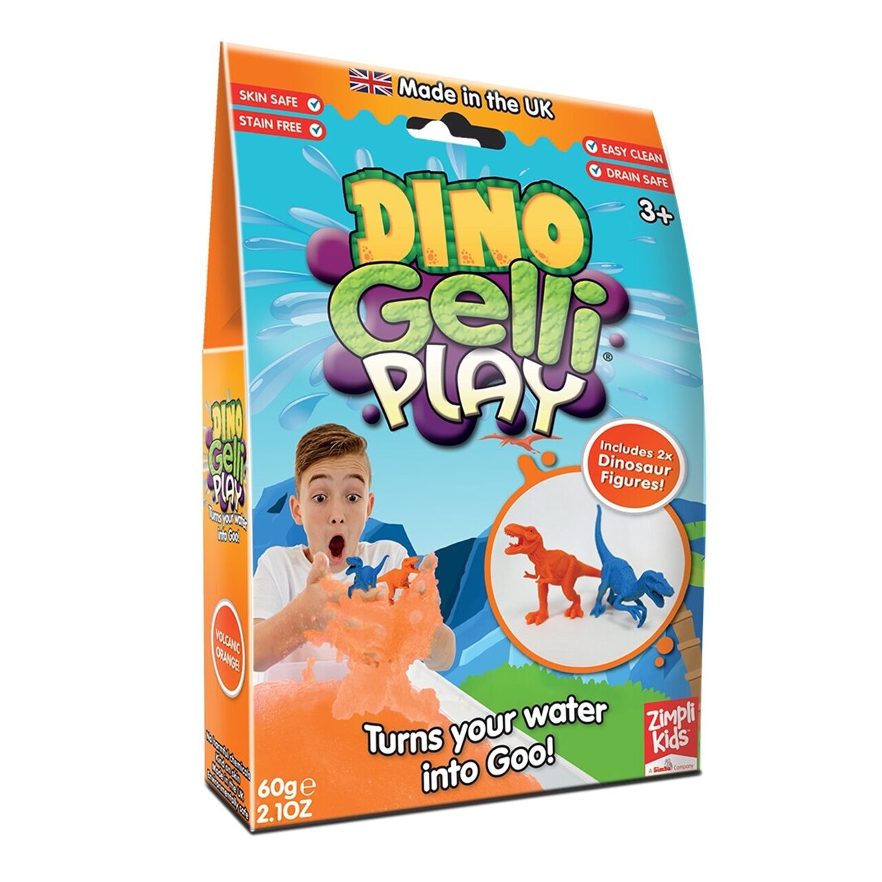 Dino Gelli Play Dinozorlı Jel Oyuncak - Turuncu