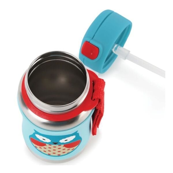 Skip Hop Pipetli Paslanmaz Çelik Suluk Baykuş