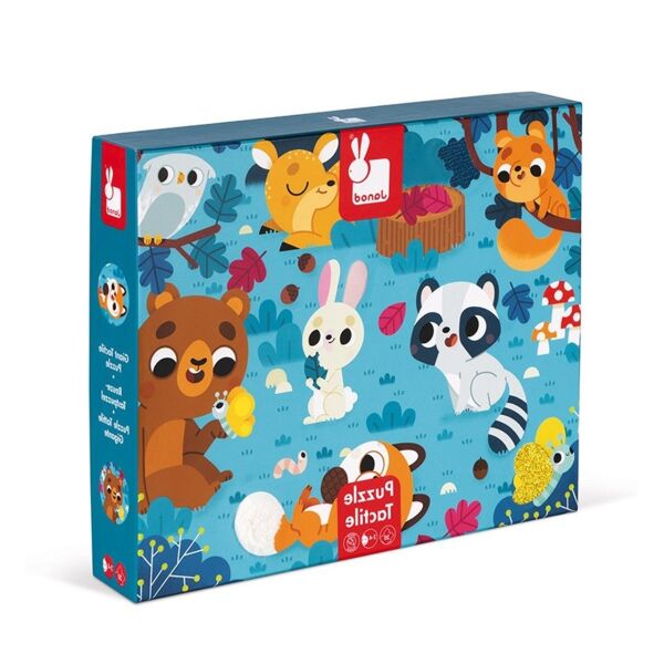 Janod 20 Parça Dokun Hisset Puzzle Hayvanlar