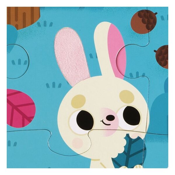 Janod 20 Parça Dokun Hisset Puzzle Hayvanlar