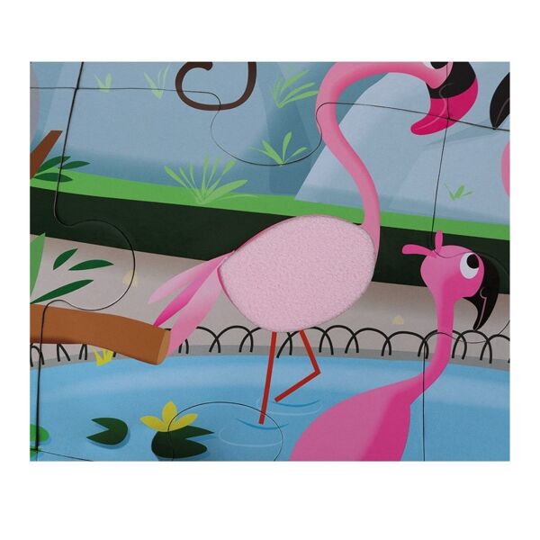 Janod 20 Parça Dokun Hisset Puzzle Hayvanat Bahçes