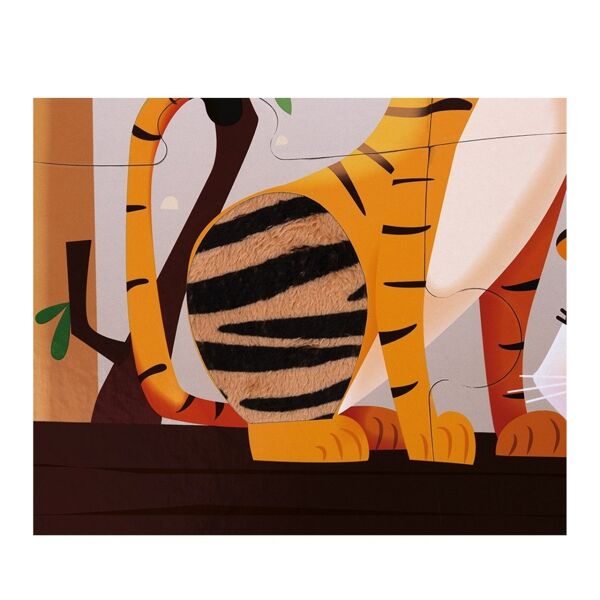 Janod 20 Parça Dokun Hisset Puzzle Hayvanat Bahçes