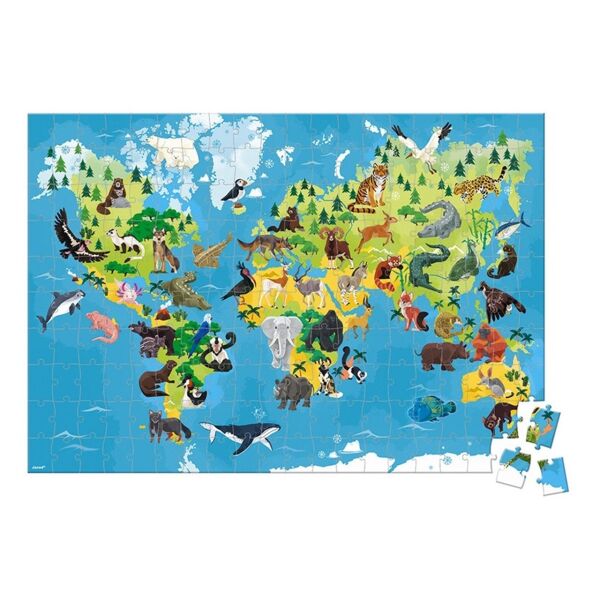 Janod 200 Parça Figürlü Puzzle Hayvanlar