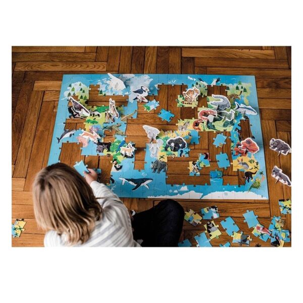 Janod 200 Parça Figürlü Puzzle Hayvanlar