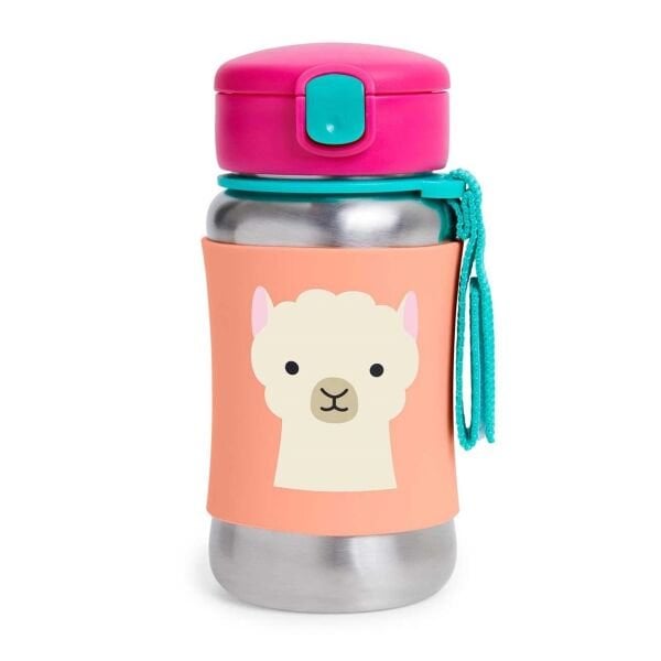 Skip Hop Pipetli Paslanmaz Çelik Suluk - Lama