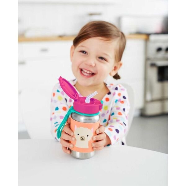 Skip Hop Pipetli Paslanmaz Çelik Suluk - Lama