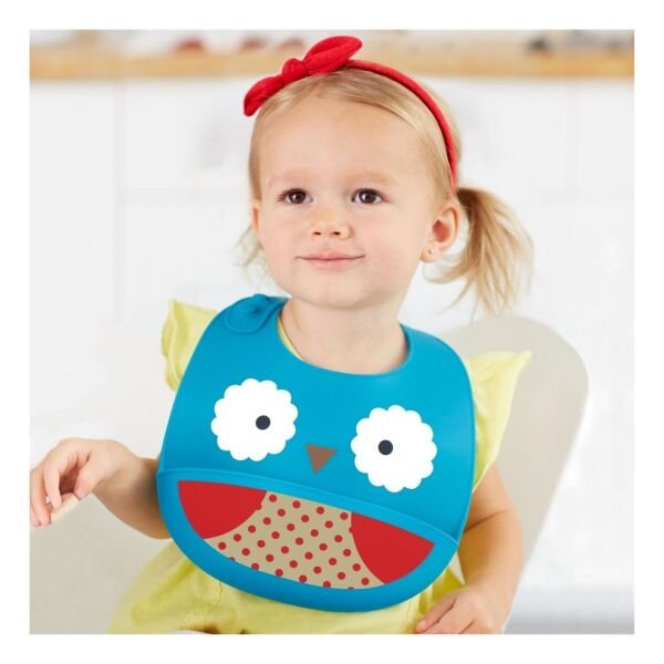 Skip Hop Zoo Silikon Önlük Baykuş