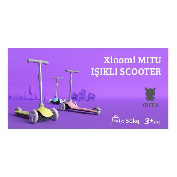 Xiaomi Mitu Işıklı Scooter - Pembe