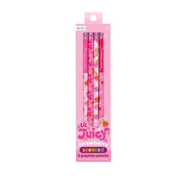 Ooly Lil Juicy Çilek Kokulu 6lı Kurşun Kalem Seti