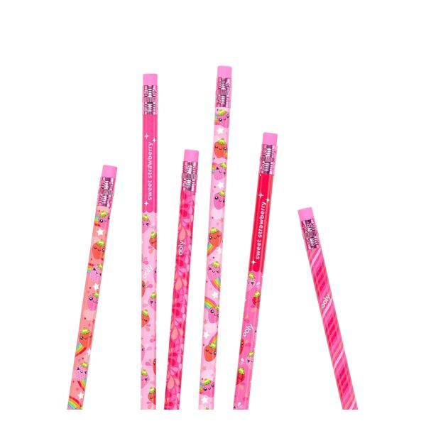 Ooly Lil Juicy Çilek Kokulu 6lı Kurşun Kalem Seti