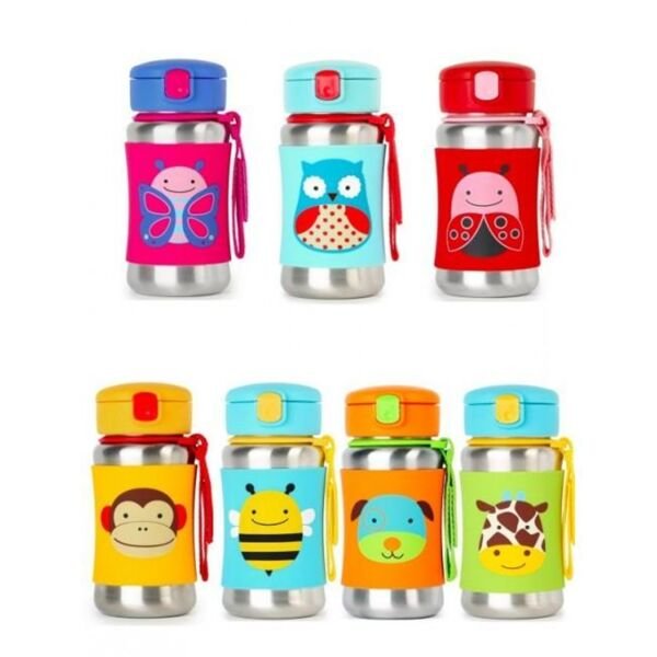 Skip Hop Pipetli Paslanmaz Çelik Suluk - Zürafa