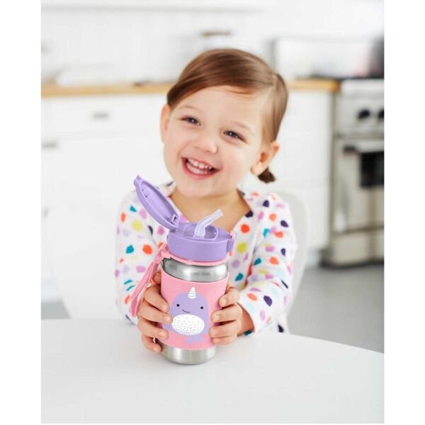 Skip Hop Pipetli Paslanmaz Çelik Suluk Narwhal