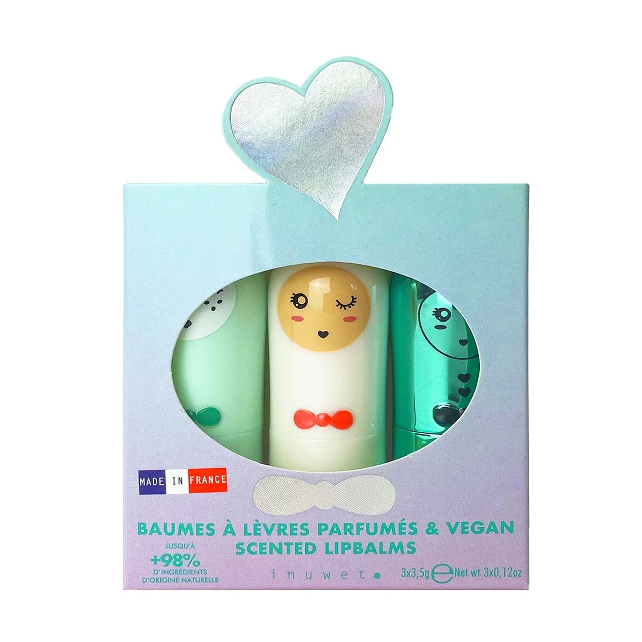 Inuwet 3lü Dudak Nemlendiricisi Seti -Elma, Cupcak