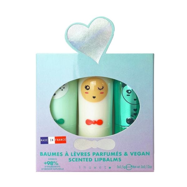 Inuwet 3lü Dudak Nemlendiricisi Seti -Elma, Cupcak