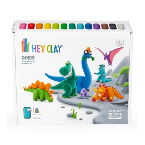 Hey Clay Hava İle Kuruyan Kil (15li Kutu) - Dinozo