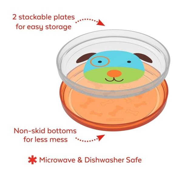 Kaydırmaz Alıştırma Tabak Seti - Köpek