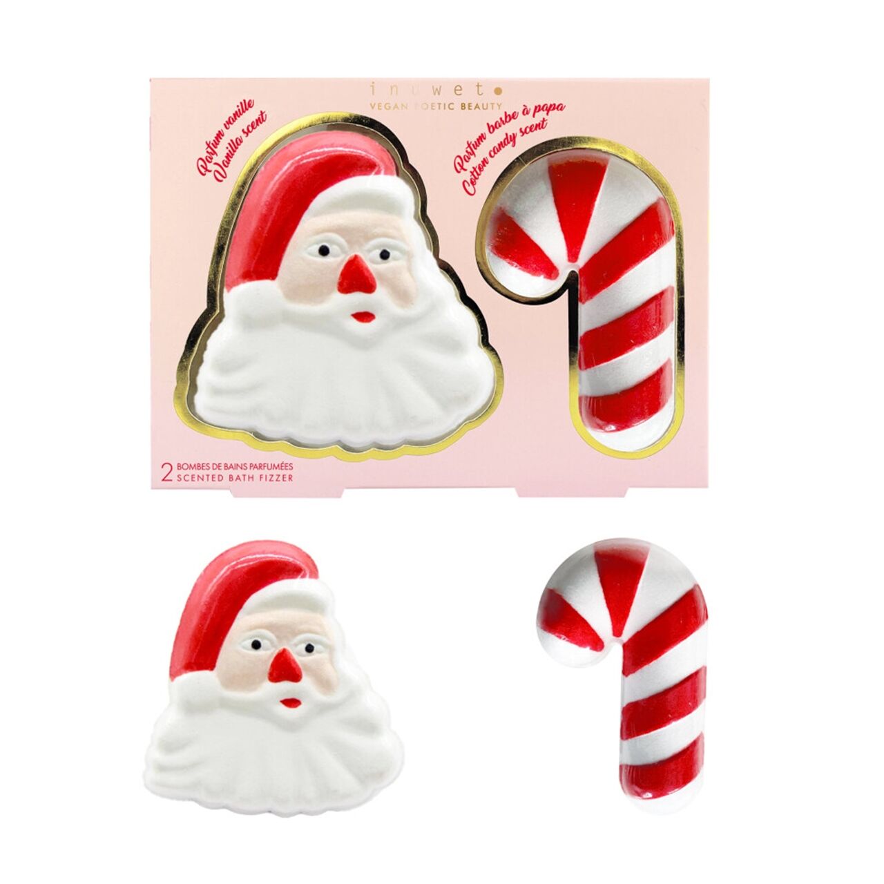 Inuwet Noel Baba ve Baston Şeker Şeklinde 2li Bany