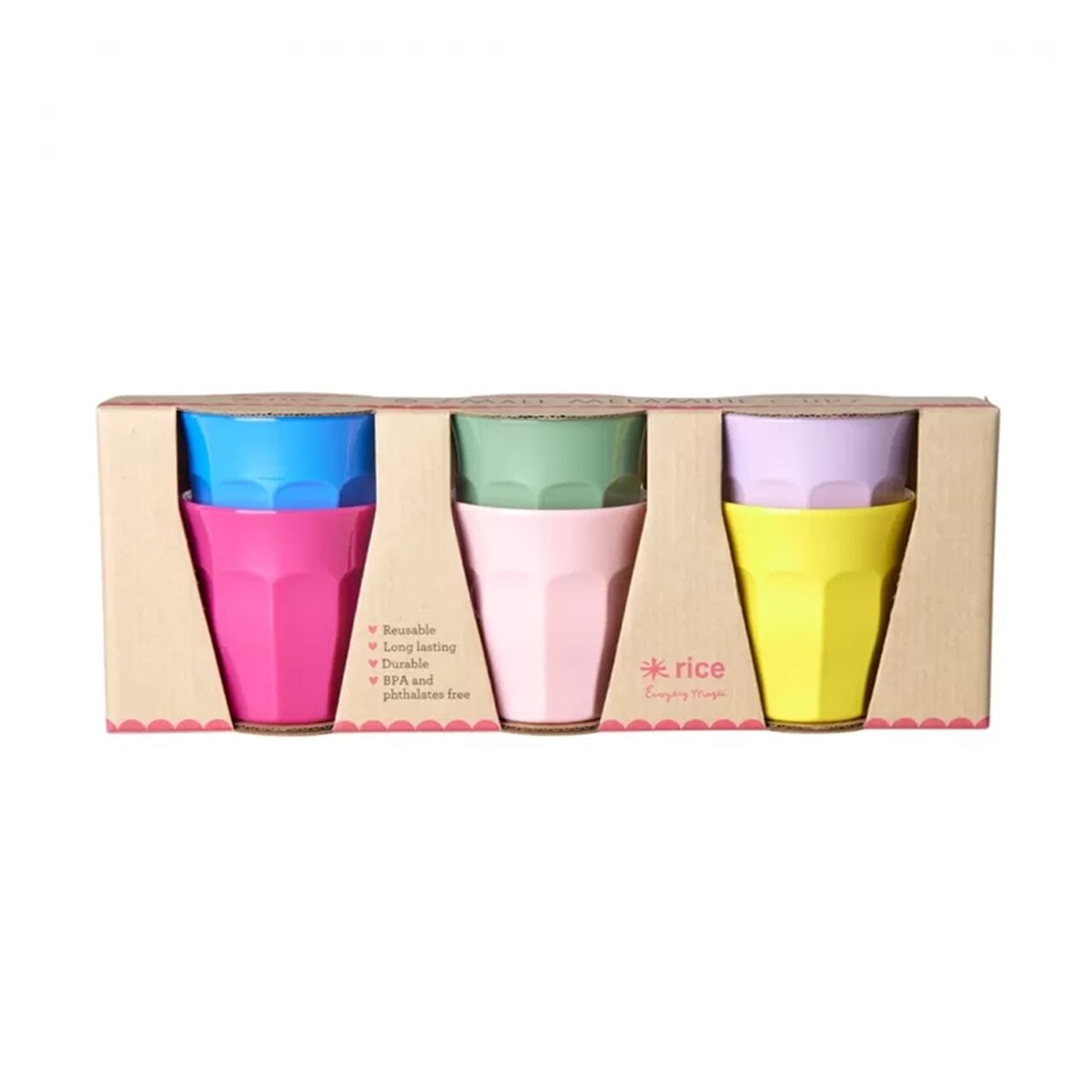 Melamine Bardak Seti  6 lı Renkli 160 mL