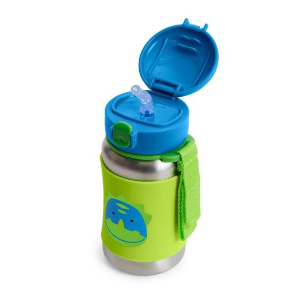 Skip Hop Pipetli Paslanmaz Çelik Suluk Dino