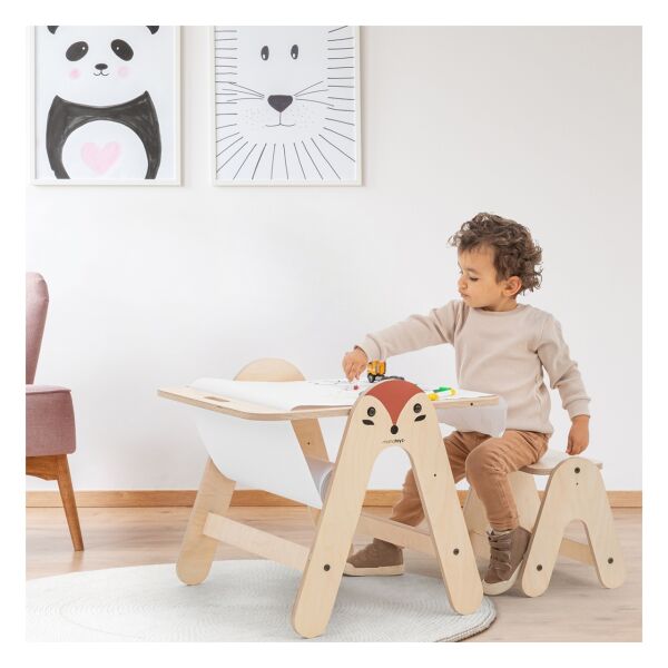 Mamatoyz Massam Tilki Figürlü Ahşap Aktivite Masa