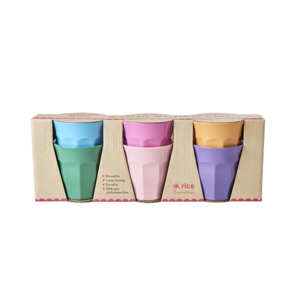 Melamine Küçük Bardak  Çok Renkli  6 lı Paket