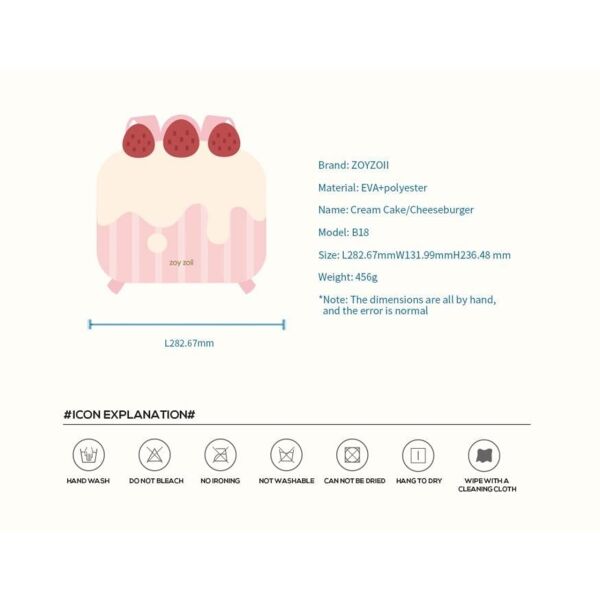 ZOYZOII Delicious Serisi Sırt Çantası - Cream Cake