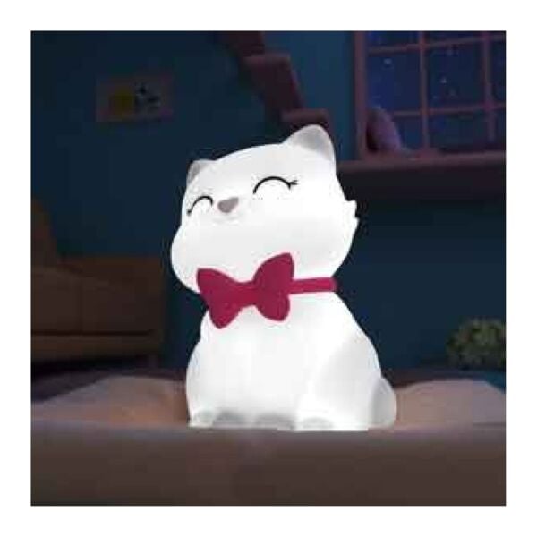 Dhink Silikon Gece Lambası Kedi Tosh Beyaz