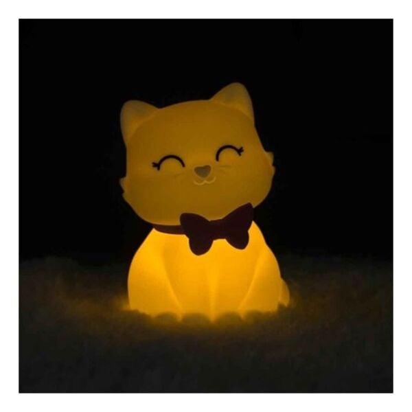 Dhink Silikon Gece Lambası Kedi Tosh Beyaz