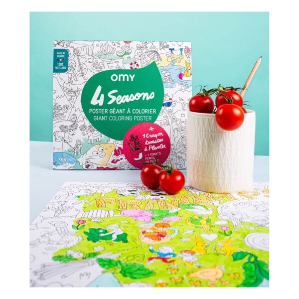 Omy Boyama Posteri - 4 Seasons + Planting Pencil