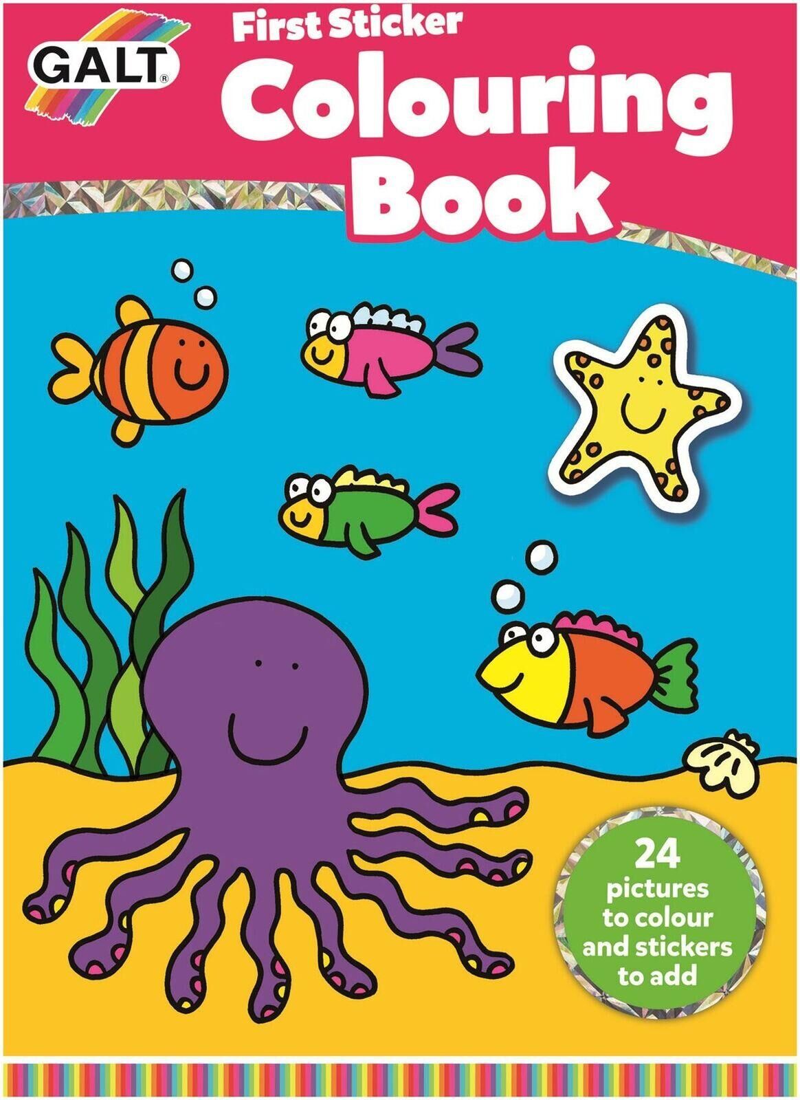 Galt First Sticker Colouring Book 3 Yaş+
