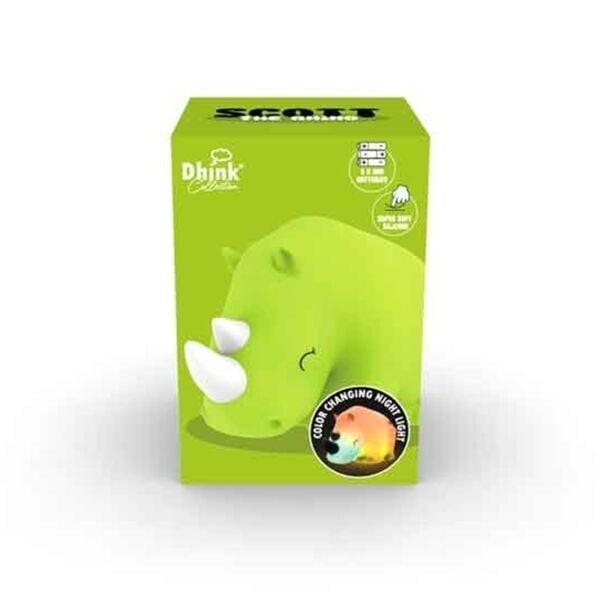 Dhink Silikon Gece Lambası Rhino Scott Yeşil